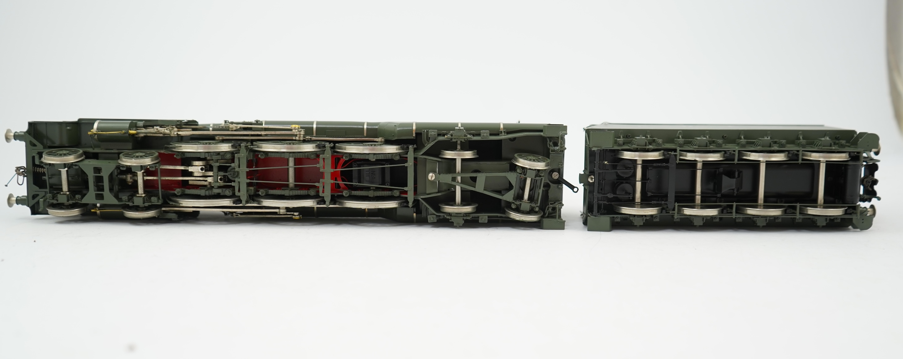 An 0 Gauge L.H. Loveless & Co. by F M Models, model of LNER Class W1 ‘Hush Hush’ 10000, 4-6-4 streamlined tender locomotive, powered for two rail operation, with original box.